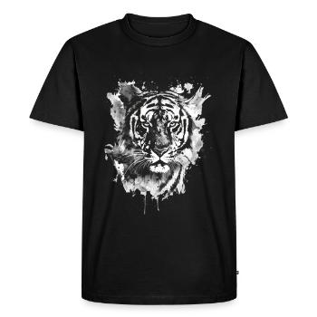 Tigre - T-shirt Premium bio Homme - noir - Devant - Nico (187cm)
