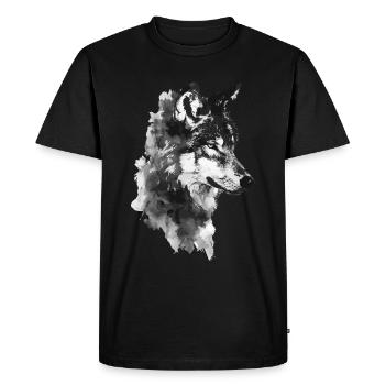 Loup - T-shirt Premium bio Homme - noir - Devant - Nico (187cm)