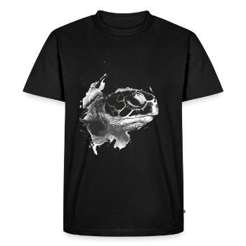 Tortue - T-shirt Premium bio Homme - noir - Devant - Nico (187cm)
