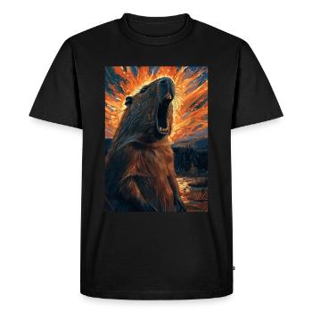 Capybara - Men's Premium Organic T-Shirt - black - Front - Nico (187cm)