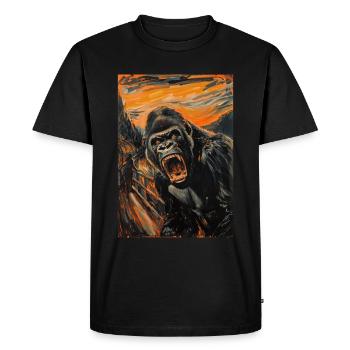 Gorille - T-shirt Premium bio Homme - noir - Devant - Nico (187cm)