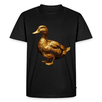 Duck - Men's Premium Organic T-Shirt - black - Front - Nico (187cm)
