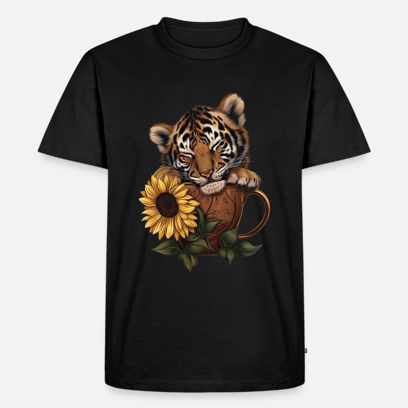 Tiger - Männer Premium Bio T-Shirt - Schwarz