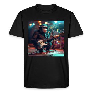 Chimpanzé - T-shirt Premium bio Homme - noir - Devant - Nico (187cm)