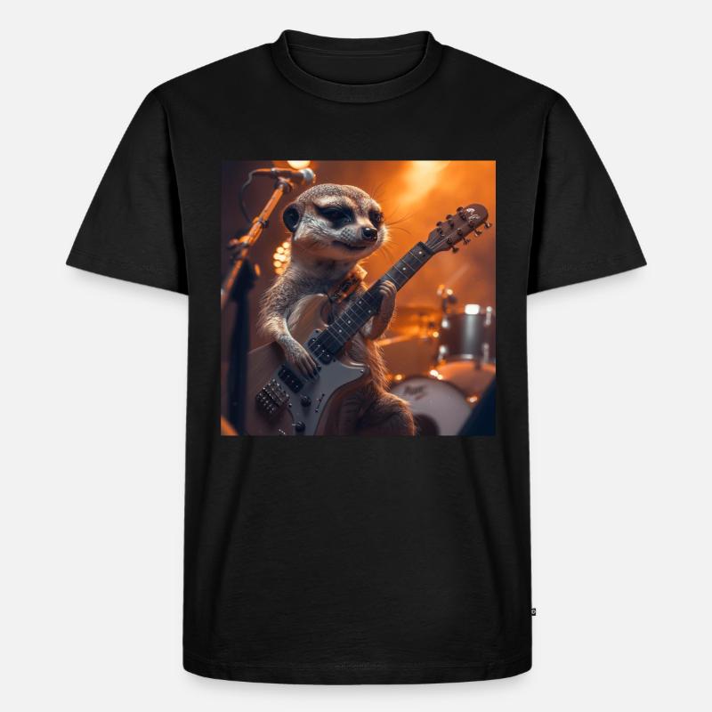 Erdmännchen - Männer Premium Bio T-Shirt - Schwarz