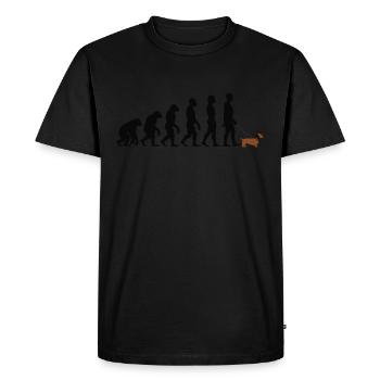 Dachshund - Men's Premium Organic T-Shirt - black - Front - Nico (187cm)