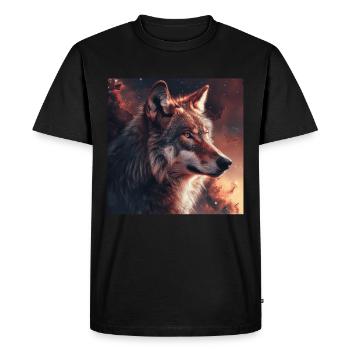 Loup - T-shirt Premium bio Homme - noir - Devant - Nico (187cm)