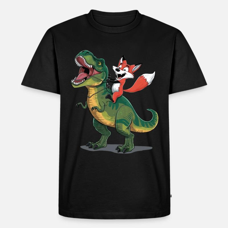 Fuchs - Männer Premium Bio T-Shirt - Schwarz