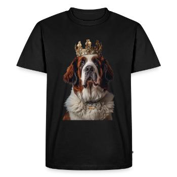 Saint Bernard - Men's Premium Organic T-Shirt - black - Front - Nico (187cm)