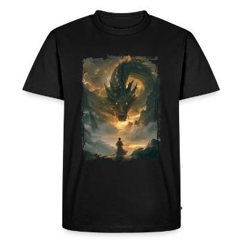 Kite - Men's Premium Organic T-Shirt - black - Front - Nico (187cm)