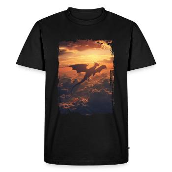 Cerf-volant - T-shirt Premium bio Homme - noir - Devant - Nico (187cm)