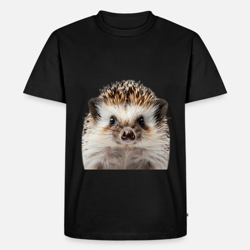 Igel - Männer Premium Bio T-Shirt - Schwarz