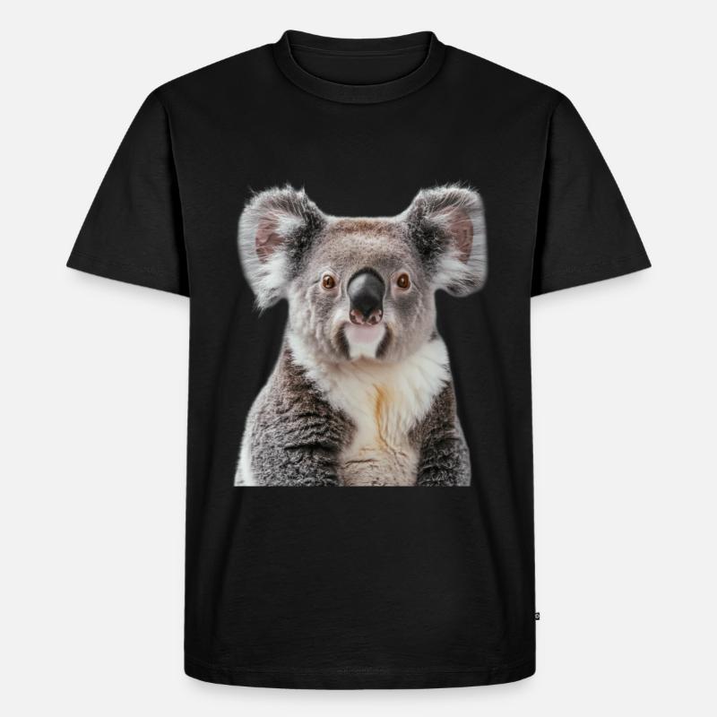 Koala - Männer Premium Bio T-Shirt - Schwarz
