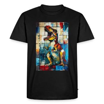 T-Rex - Men's Premium Organic T-Shirt - black - Front - Nico (187cm)