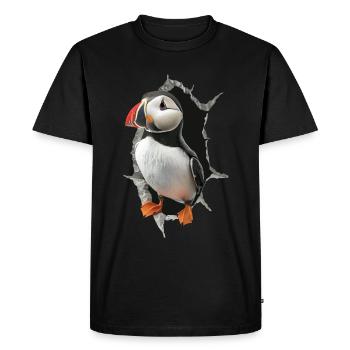 Macareux - T-shirt Premium bio Homme - noir - Devant - Nico (187cm)