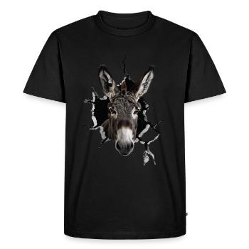 Donkey - Men's Premium Organic T-Shirt - black - Front - Nico (187cm)