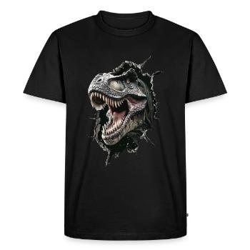 Dinosaure - T-shirt Premium bio Homme - noir - Devant - Nico (187cm)