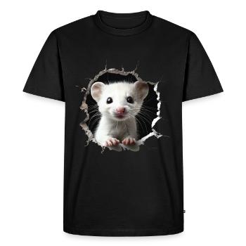 Hermine - T-shirt Premium bio Homme - noir - Devant - Nico (187cm)