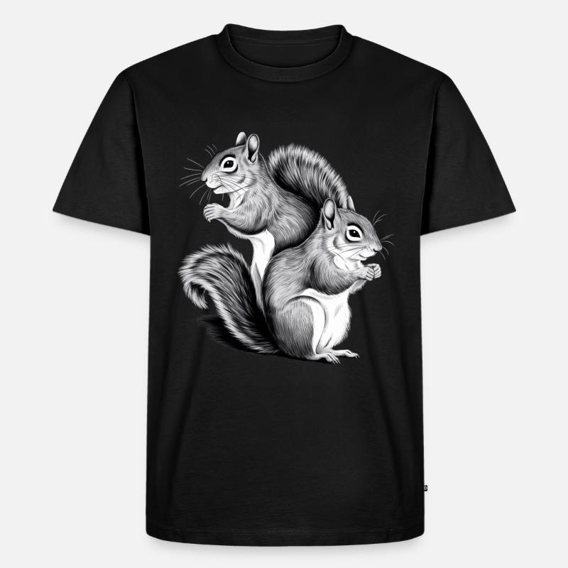 Eichhörnchen - Männer Premium Bio T-Shirt - Schwarz