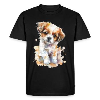 Chien - T-shirt Premium bio Homme - noir - Devant - Nico (187cm)