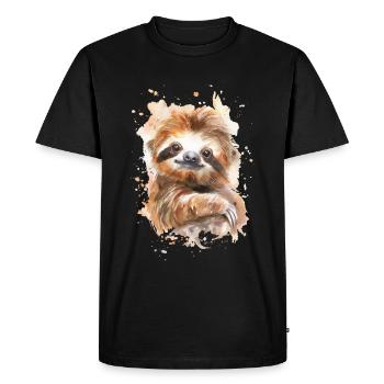 Sloth - Men's Premium Organic T-Shirt - black - Front - Nico (187cm)