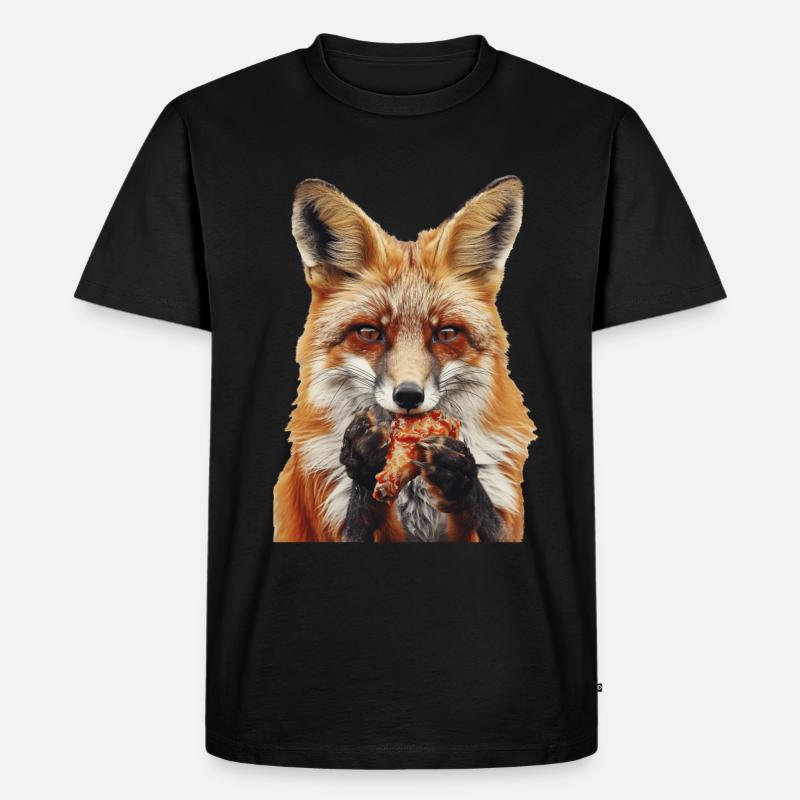 Fuchs - Männer Premium Bio T-Shirt - Schwarz