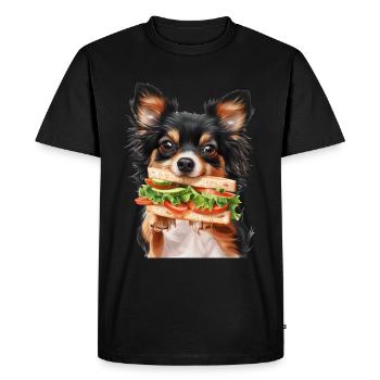 Chien - T-shirt Premium bio Homme - noir - Devant - Nico (187cm)