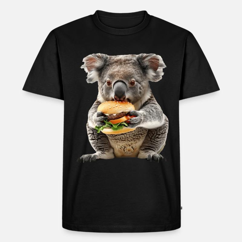 Koala - Männer Premium Bio T-Shirt - Schwarz