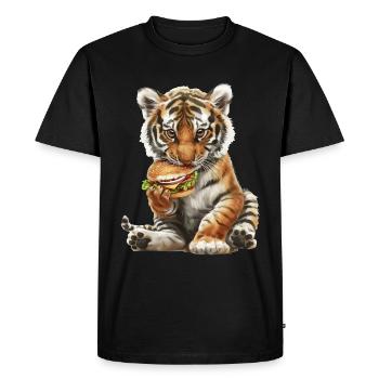 Tigre - T-shirt Premium bio Homme - noir - Devant - Nico (187cm)