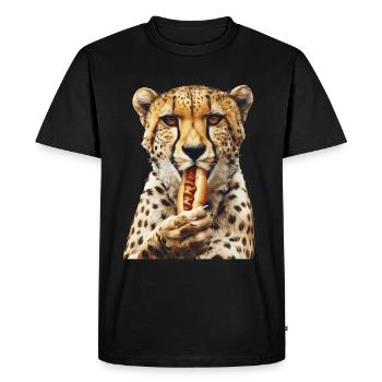 Guépard - T-shirt Premium bio Homme - noir - Devant - Nico (187cm)