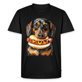 Chien - T-shirt Premium bio Homme - noir - Devant - Nico (187cm)