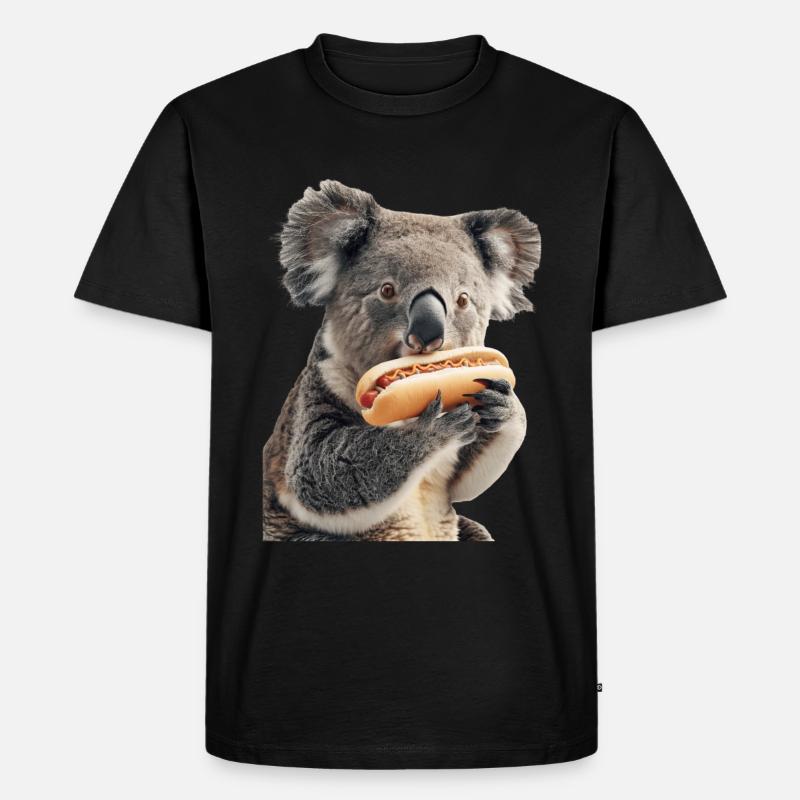 Koala - Männer Premium Bio T-Shirt - Schwarz