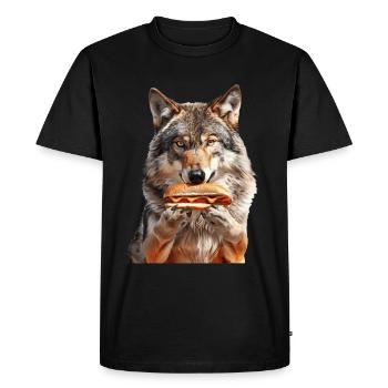 Loup - T-shirt Premium bio Homme - noir - Devant - Nico (187cm)