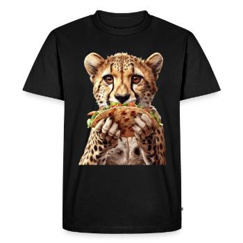 Guépard - T-shirt Premium bio Homme - noir - Devant - Nico (187cm)