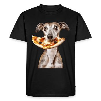 Lévrier - T-shirt Premium bio Homme - noir - Devant - Nico (187cm)