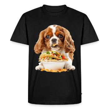 Cavalier King Spaniel - Men's Premium Organic T-Shirt - black - Front - Nico (187cm)