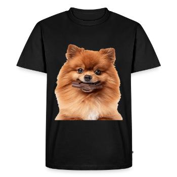 Crache nain - T-shirt Premium bio Homme - noir - Devant - Nico (187cm)