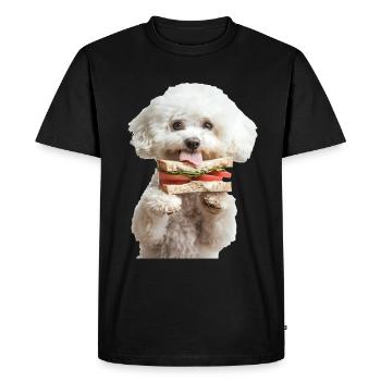Bichon Frisé - T-shirt Premium bio Homme - noir - Devant - Nico (187cm)
