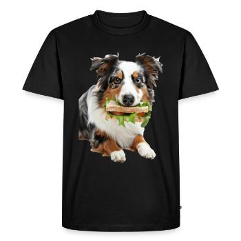 Berger australien - T-shirt Premium bio Homme - noir - Devant - Nico (187cm)