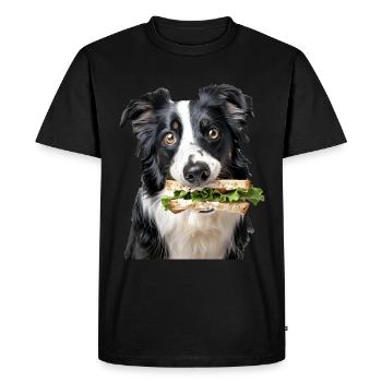 Border Collie - T-shirt Premium bio Homme - noir - Devant - Nico (187cm)