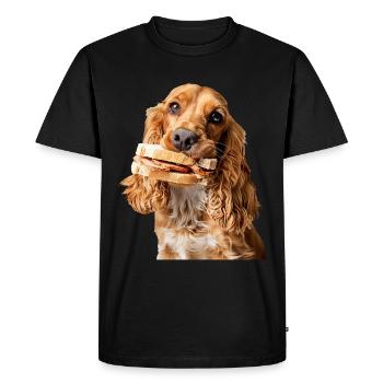 Cocker Spaniel - Men's Premium Organic T-Shirt - black - Front - Nico (187cm)