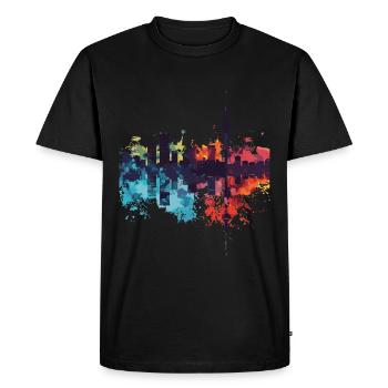 Osaka - T-shirt Premium bio Homme - noir - Devant - Nico (187cm)