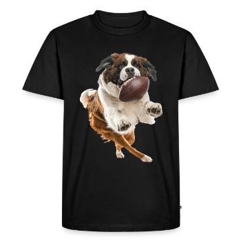 Saint Bernard - Men's Premium Organic T-Shirt - black - Front - Nico (187cm)