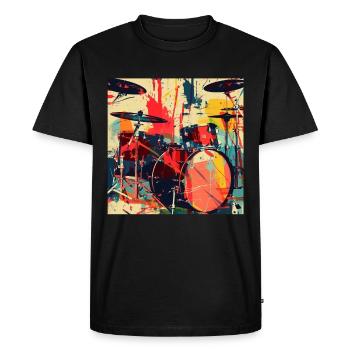 Percussion - Men's Premium Organic T-Shirt - black - Front - Nico (187cm)