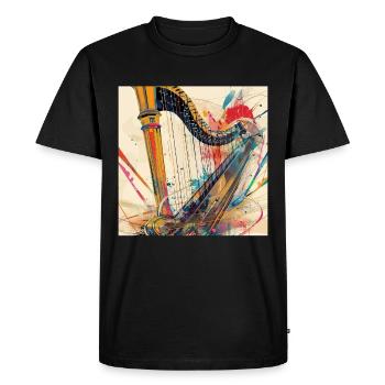 Harpe - T-shirt Premium bio Homme - noir - Devant - Nico (187cm)