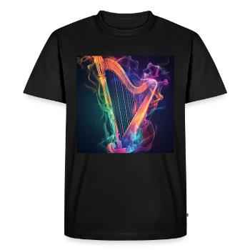 Harpe - T-shirt Premium bio Homme - noir - Devant - Nico (187cm)