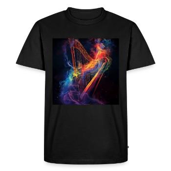 Harpe - T-shirt Premium bio Homme - noir - Devant - Nico (187cm)