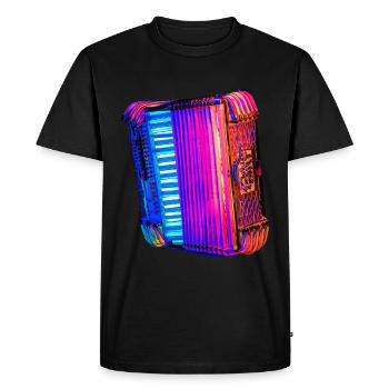 accordéon - T-shirt Premium bio Homme - noir - Devant - Nico (187cm)