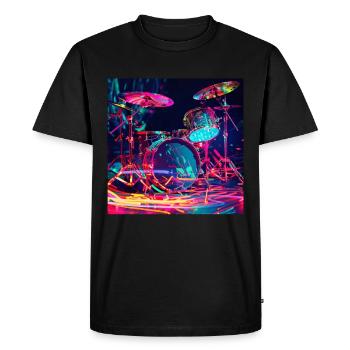 Percussion - Men's Premium Organic T-Shirt - black - Front - Nico (187cm)