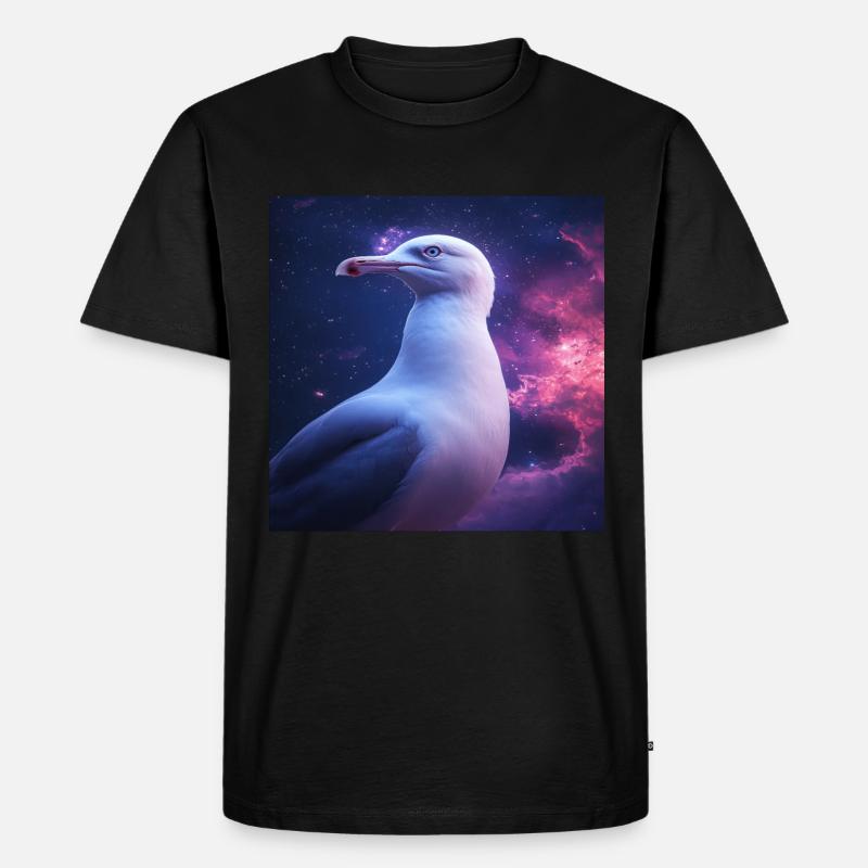 Möwe - Männer Premium Bio T-Shirt - Schwarz